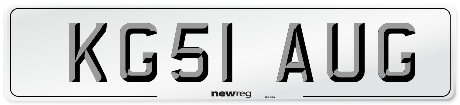 KG51 AUG Number Plate from New Reg